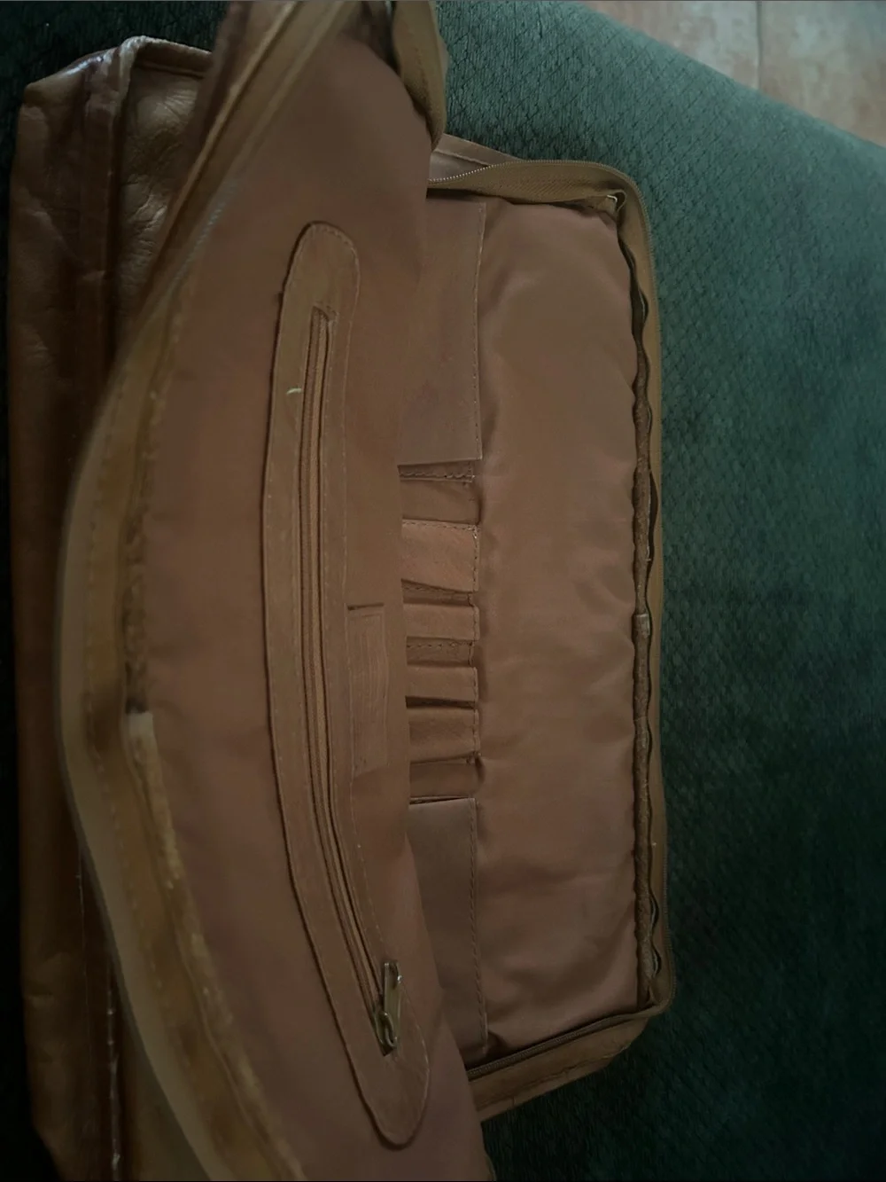 Men's Brown Leather Laptop Folio - Professional Sleeve